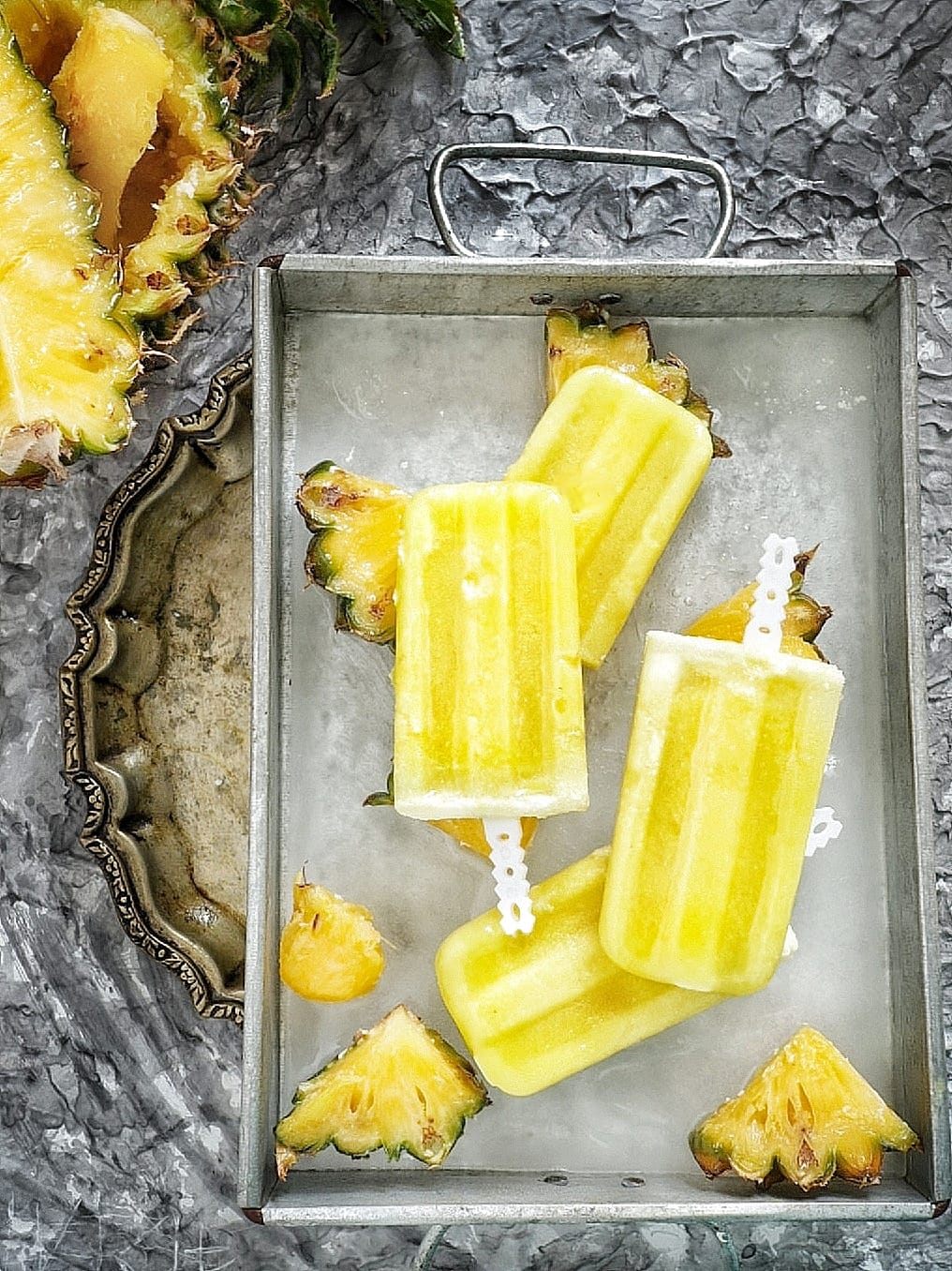 Pineapple ice lolly